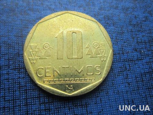 Монета 10 сентимо Перу 2010
