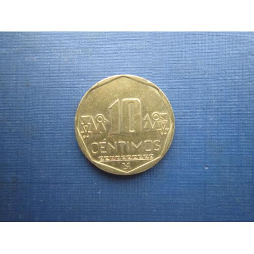 Монета 10 сентімо Перу 2017