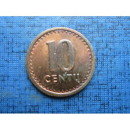 Монета 10 сенту Литва 1991