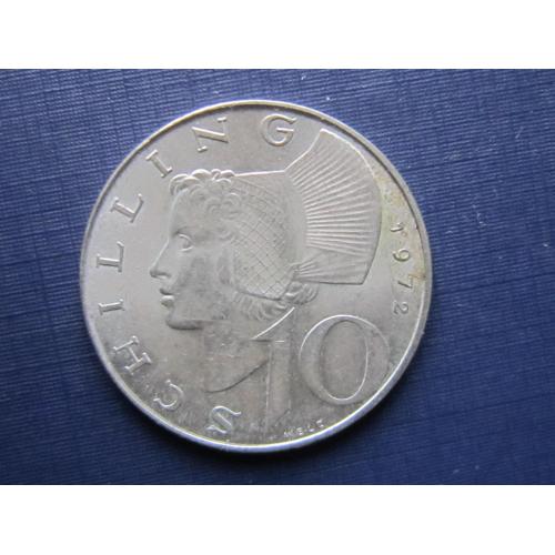 Монета 10 шиллингов Австрия 1972 серебро