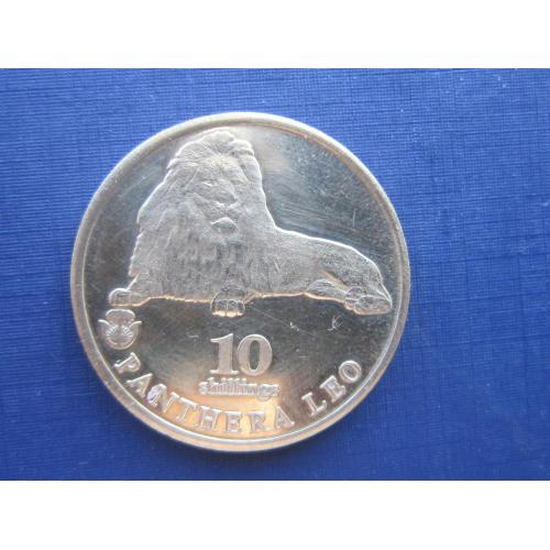 Монета 10 шиллингов Биафра 2020 фауна лев