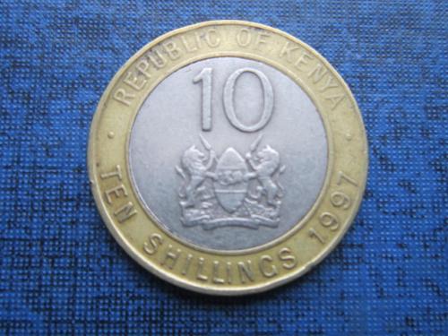 Монета 10 шиллингов Кения 1997 