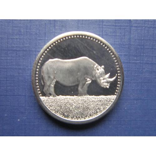 Монета 10 шиллингов Сомали 2013 фауна носорог состояние