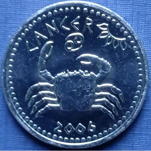 Монета 10 шиллингов Сомалиленд Сомали 2006 Знаки зодиака Рак фауна краб
