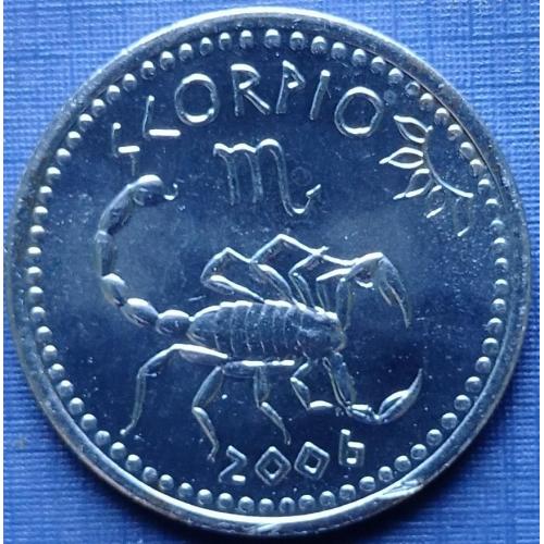Монета 10 шиллингов Сомалиленд Сомали 2006 Знаки зодиака Скорпион фауна
