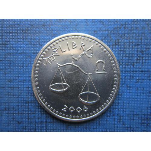 Монета 10 шиллингов Сомалиленд Сомали 2006 Знаки зодиака Весы