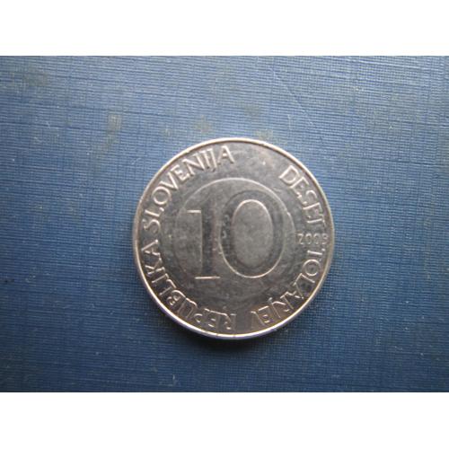 Монета 10 толарів Словенія 2005 фауна кінь