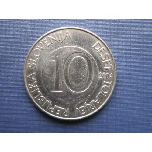 Монета 10 толаров Словения 2004 фауна конь лошадь