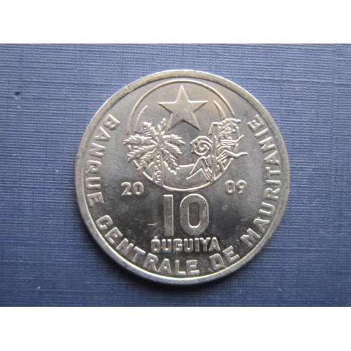 Монета 10 угий Мавритания 2009