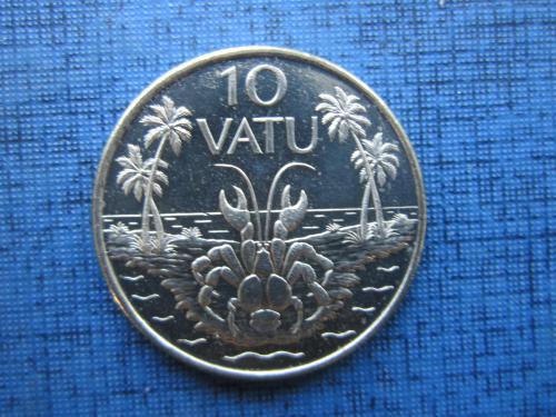 Монета 10 вату Вануату 1999 фауна краб состояние