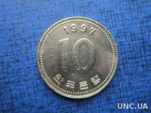 Монета 10 вона Корея 1997
