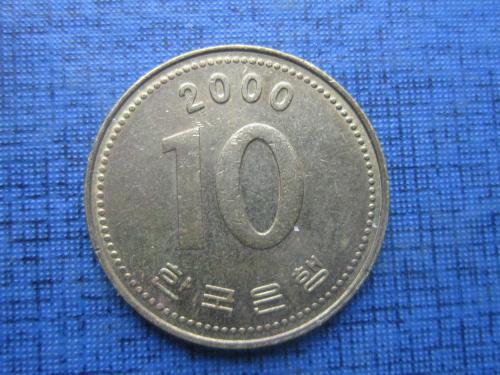 Монета 10 вона Корея 2000