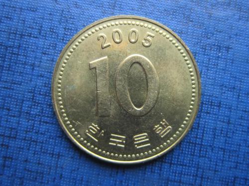 Монета 10 вона Корея Южная 2005