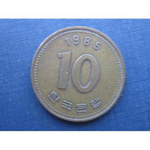 Монета 10 вона Южная Корея 1985
