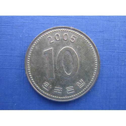 Монета 10 вона Южная Корея 2005
