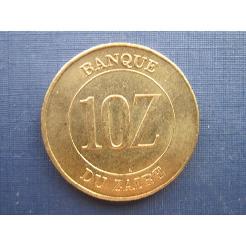 Монета 10 заиров Заир 1988