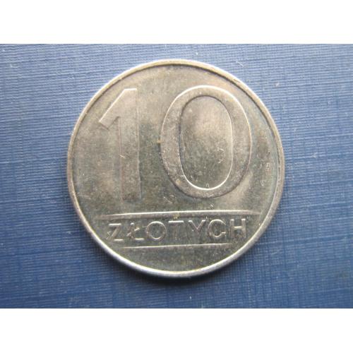 Монета 10 злотых Польша 1988