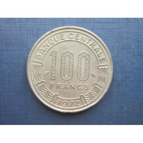 Монета 100 франков Габон 1972 фауна антилопы