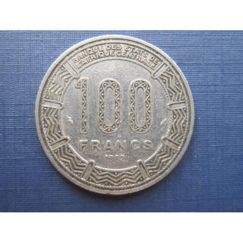 Монета 100 франков Габон 1982 фауна антилопы