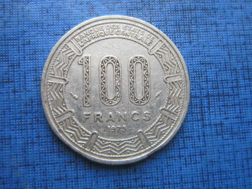 Монета 100 франков Камерун 1975 фауна антилопы