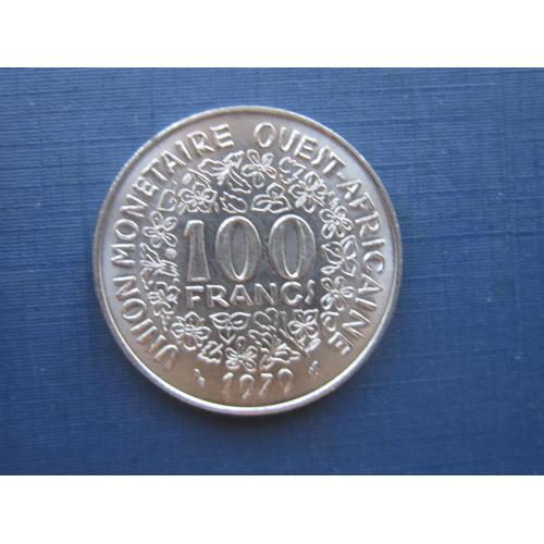 Монета 100 франков КФА Западная Африка 1979 ВСЕАО фауна рыба состояние
