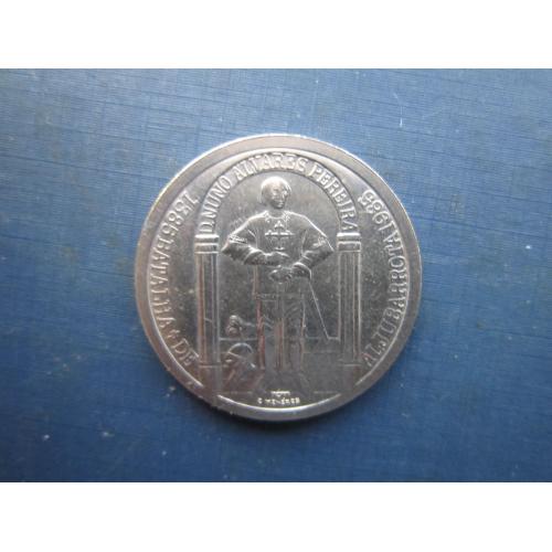 Монета 100 ішкуду Португалія 1985 Битва при Алжубарроті Нуно Альварес Перейра