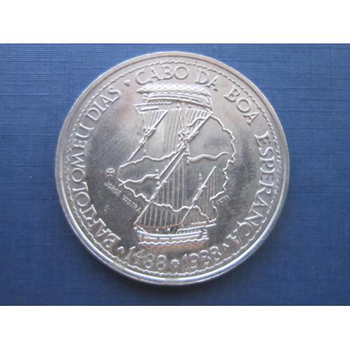Монета 100 ишкуду Португалия 1988 Бартоломеу Диаш Мыс Доброй Надежды корабль парусник