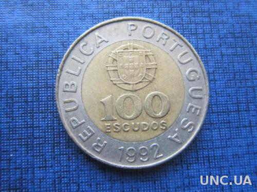 Монета 100 ишкуду Португалия 1992 Педро Нуниш медицина навигация