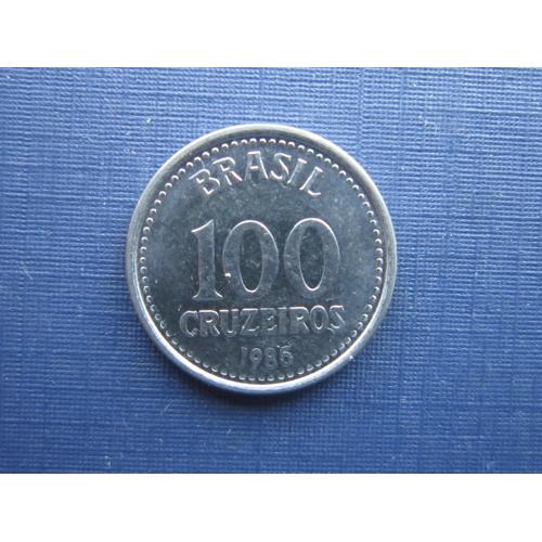 Монета 100 крузейро Бразилия 1985 нечастая