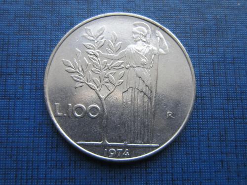 Монета 100 лир Италия 1974
