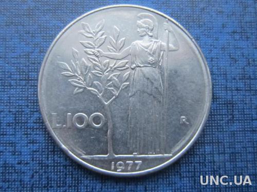 Монета 100 лир Италия 1977
