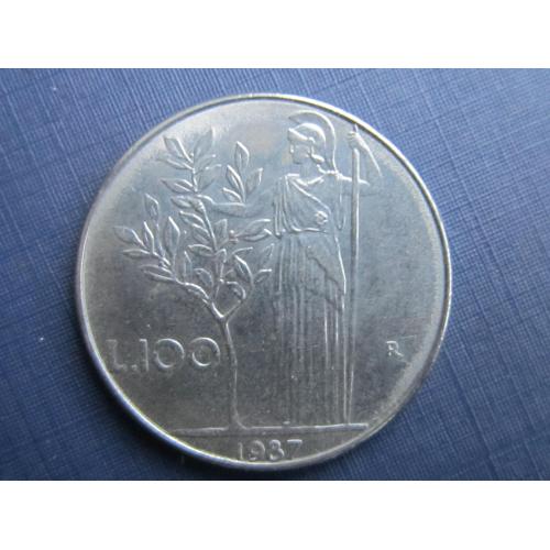 Монета 100 лир Италия 1987