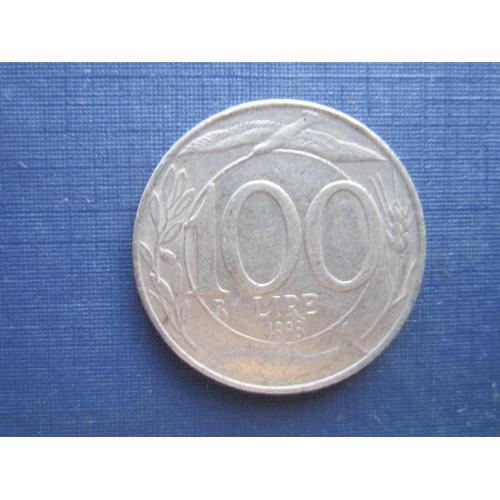 Монета 100 лир Италия 1998 фауна птица дельфин