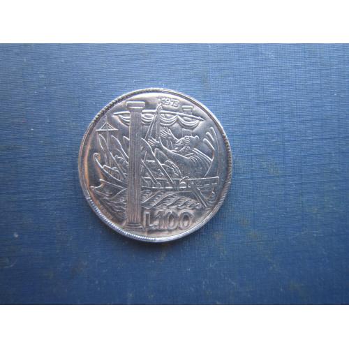 Монета 100 лір Сан-Маріно 1973 корабель вітрильник галера