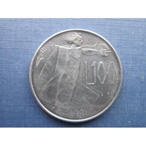 Монета 100 лир Сан-Марино 1981 из набора