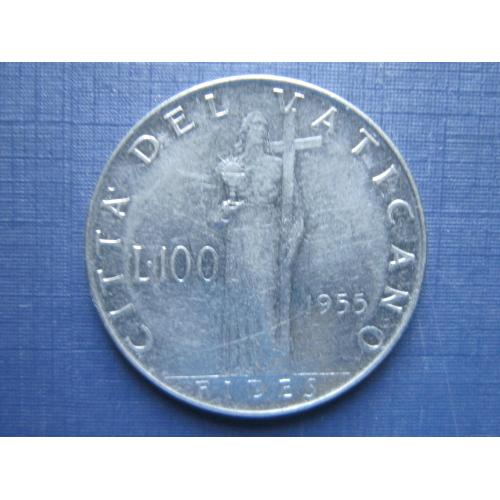 Монета 100 лир Ватикан 1955 Папа Иоан XXIII