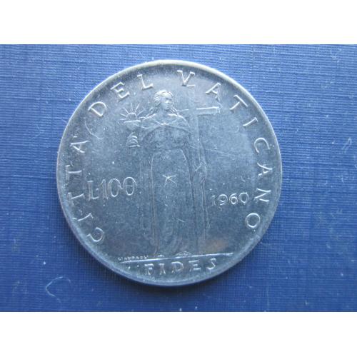 Монета 100 лир Ватикан 1960