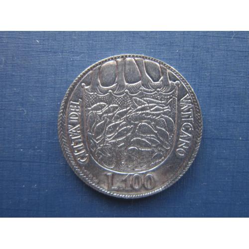 Монета 100 лир Ватикан 1975 Святой год фауна рыба