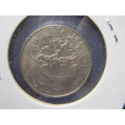 Монета 100 лир Ватикан 1997 Папа Иоан-Павел II Чаша фауна птицы голуби