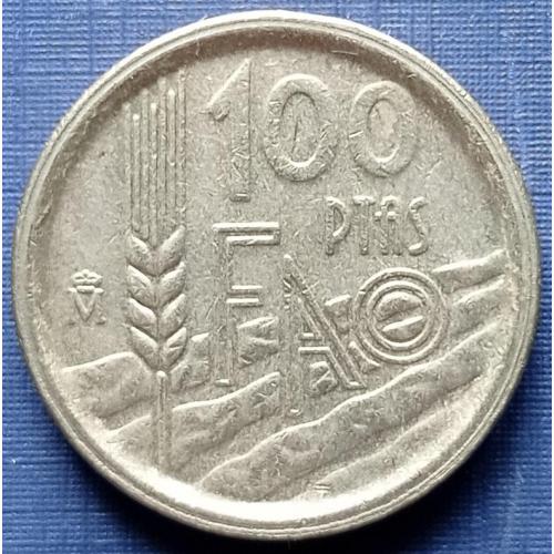 Монета 100 песет Испания 1995 ФАО