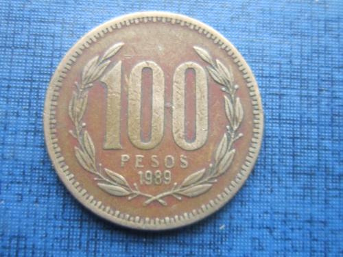 монета 100 песо Чили 1989