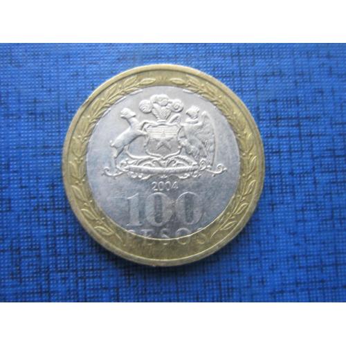 Монета 100 песо Чили 2004