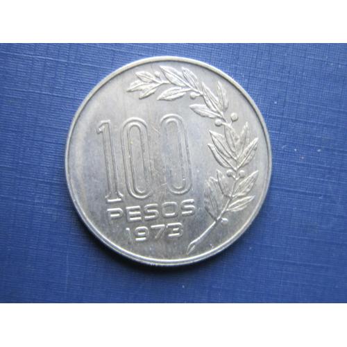 Монета 100 песо Уругвай 1973 нечастая