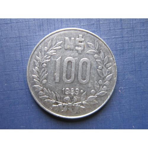 Монета 100 песо Уругвай 1989
