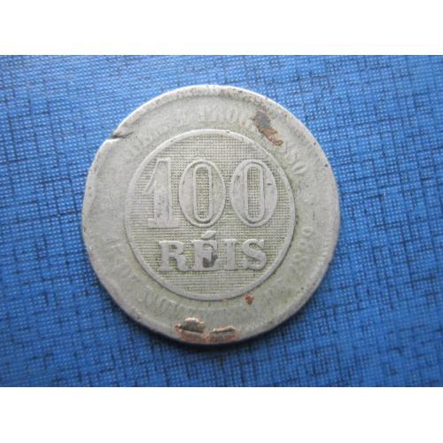 Монета 100 рейс  (реалов) Бразилия 1895 Соединённые штаты Бразилии