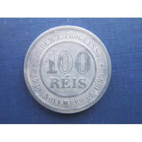 Монета 100 рейс (реалов) Бразилия 1897