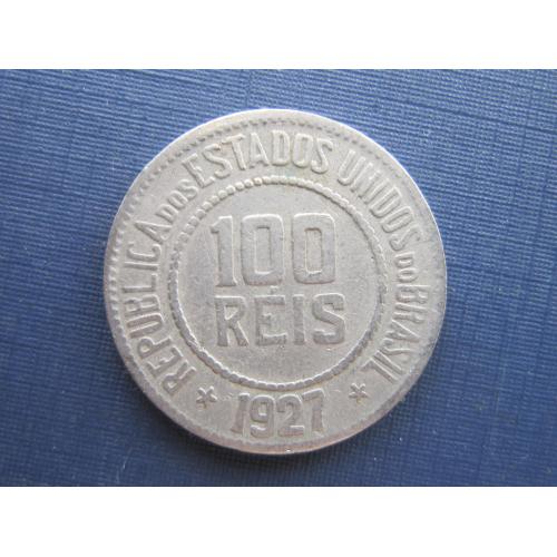 Монета 100 рейс реалов Бразилия 1927