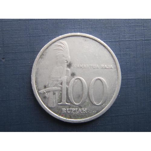 Монета 100 рупий Индонезия 1999 фауна птица попугай