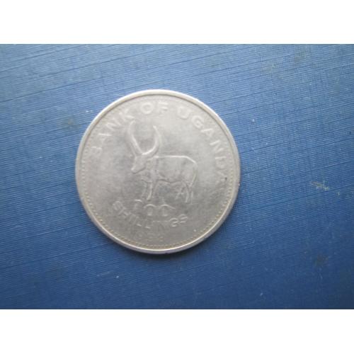 Монета 100 шилінгів Уганда 1998 фауна корова бик