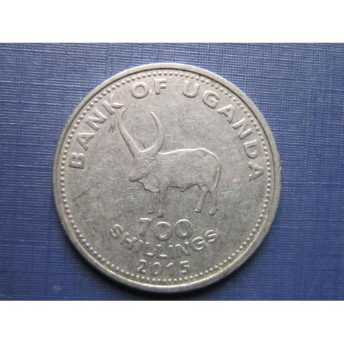 Монета 100 шиллингов Уганда 2015 фауна бык вол